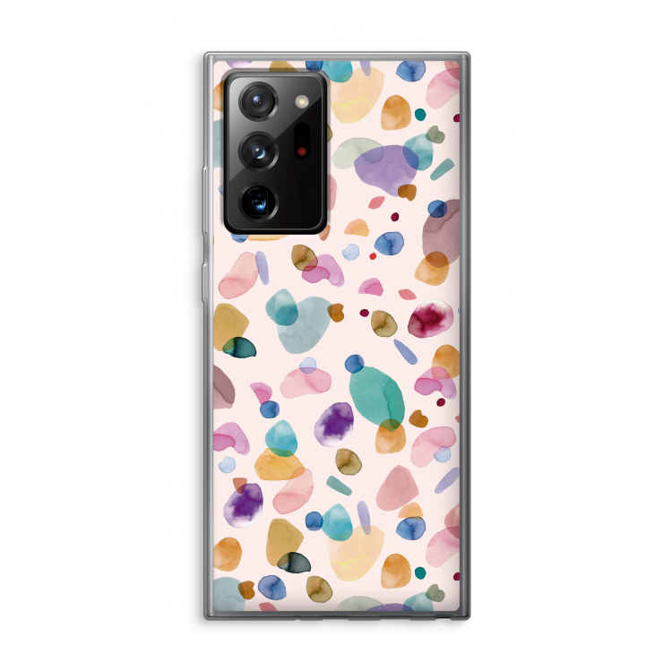 Terrazzo Memphis Pink: Samsung Galaxy Note 20 Ultra / Note 20 Ultra 5G Transparant Hoesje