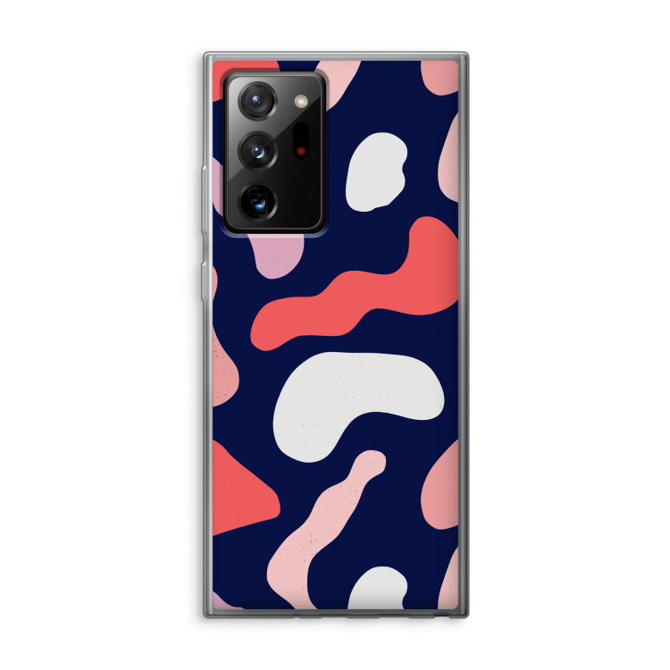 Memphis Shapes Pink: Samsung Galaxy Note 20 Ultra / Note 20 Ultra 5G Transparant Hoesje
