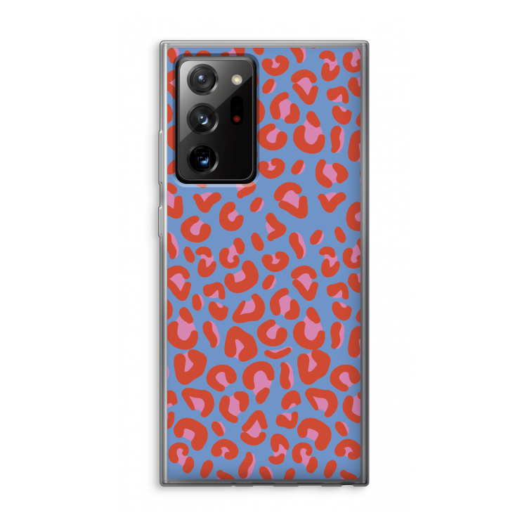 Leopard blue: Samsung Galaxy Note 20 Ultra / Note 20 Ultra 5G Transparant Hoesje