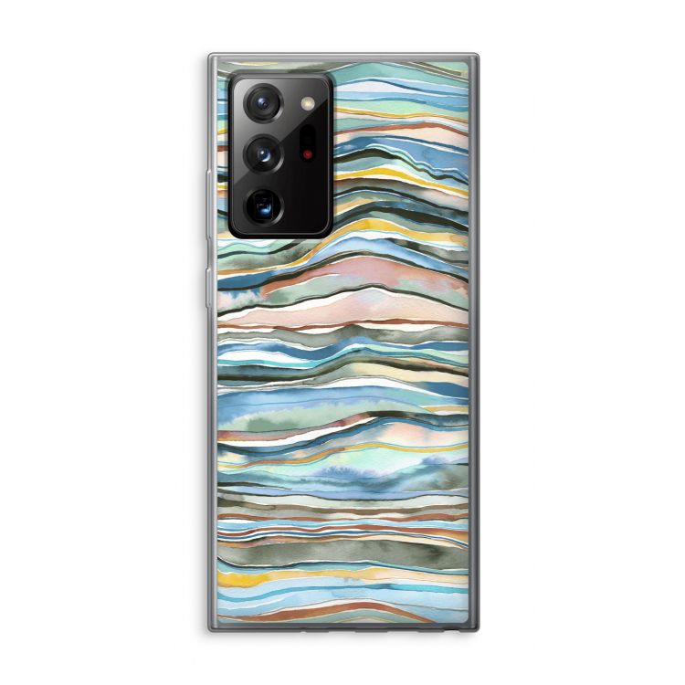 Watercolor Agate: Samsung Galaxy Note 20 Ultra / Note 20 Ultra 5G Transparant Hoesje