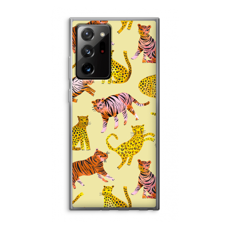 Cute Tigers and Leopards: Samsung Galaxy Note 20 Ultra / Note 20 Ultra 5G Transparant Hoesje