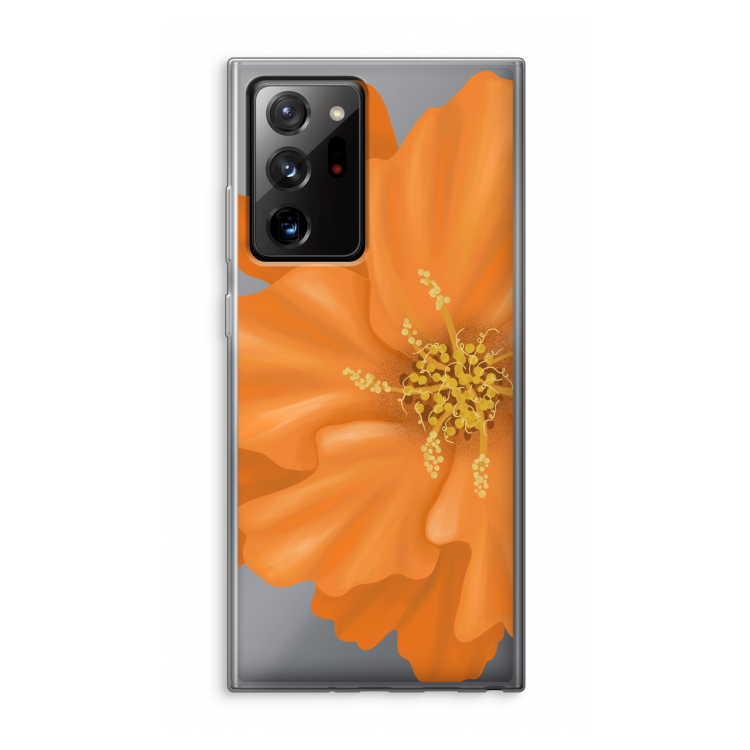 Orange Ellila flower: Samsung Galaxy Note 20 Ultra / Note 20 Ultra 5G Transparant Hoesje