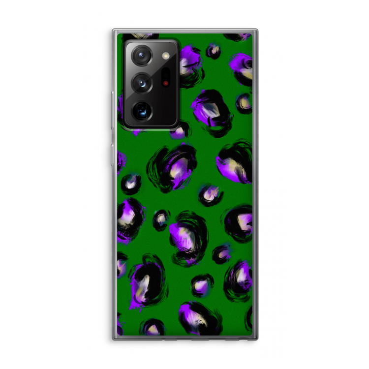 Green Cheetah: Samsung Galaxy Note 20 Ultra / Note 20 Ultra 5G Transparant Hoesje