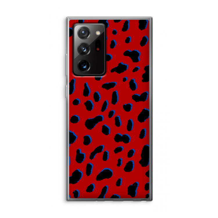 Red Leopard: Samsung Galaxy Note 20 Ultra / Note 20 Ultra 5G Transparant Hoesje
