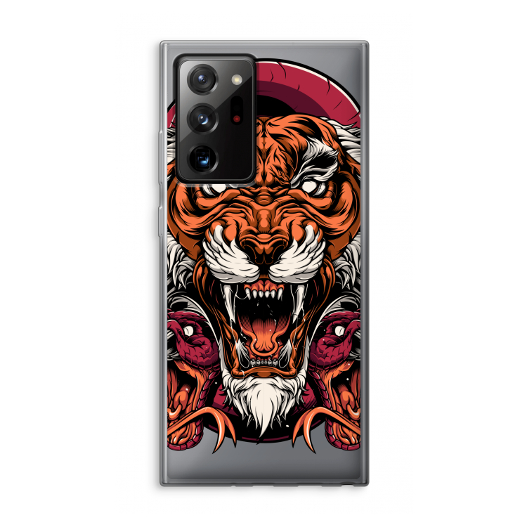 Tiger and Rattlesnakes: Samsung Galaxy Note 20 Ultra / Note 20 Ultra 5G Transparant Hoesje