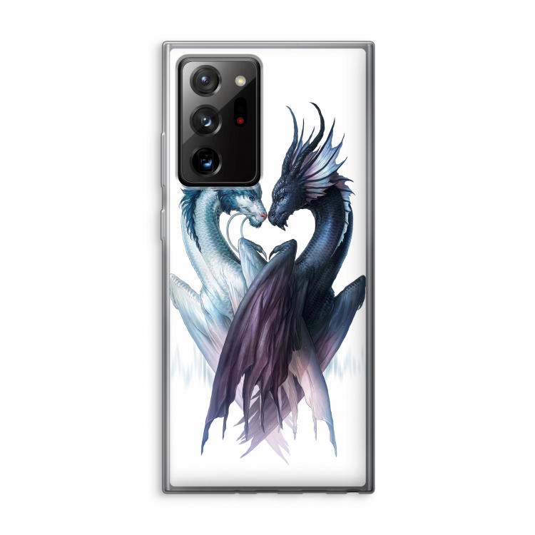 Yin Yang Dragons: Samsung Galaxy Note 20 Ultra / Note 20 Ultra 5G Transparant Hoesje