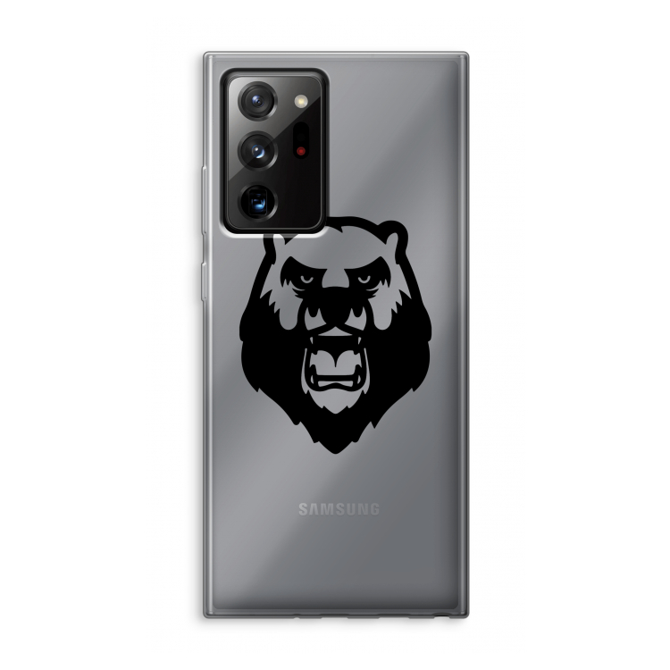 Angry Bear (black): Samsung Galaxy Note 20 Ultra / Note 20 Ultra 5G Transparant Hoesje