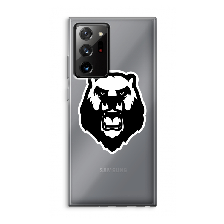 Angry Bear (white): Samsung Galaxy Note 20 Ultra / Note 20 Ultra 5G Transparant Hoesje