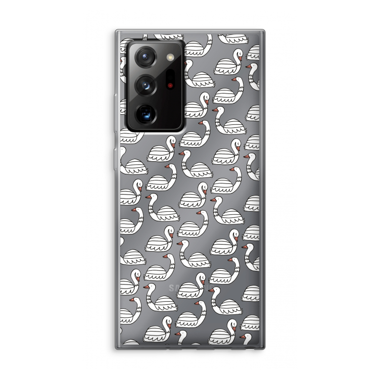 Zwanen: Samsung Galaxy Note 20 Ultra / Note 20 Ultra 5G Transparant Hoesje