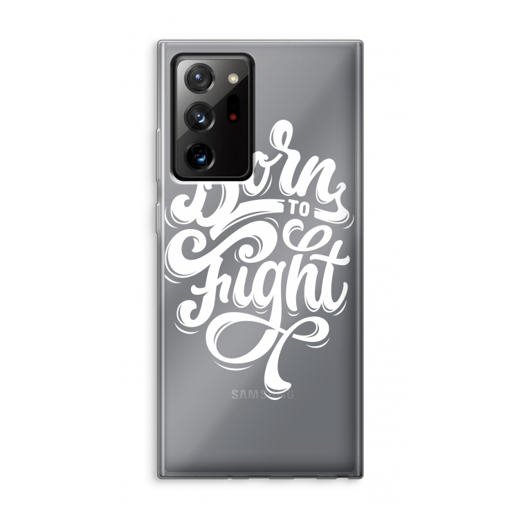 Born to Fight: Samsung Galaxy Note 20 Ultra / Note 20 Ultra 5G Transparant Hoesje
