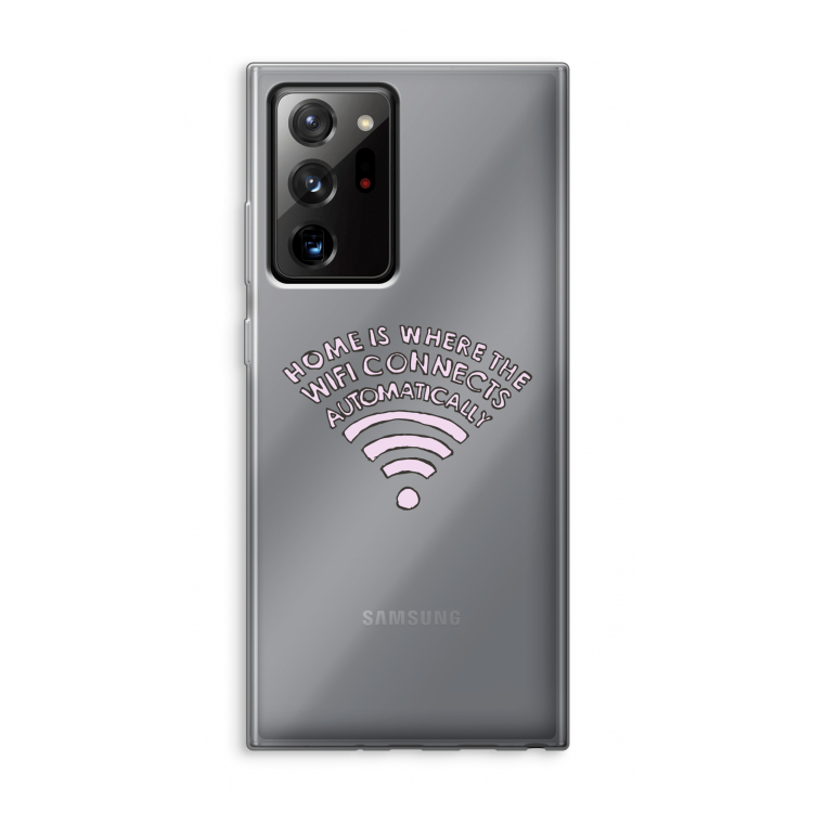 Home Is Where The Wifi Is: Samsung Galaxy Note 20 Ultra / Note 20 Ultra 5G Transparant Hoesje