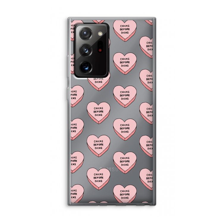 Chicks before dicks: Samsung Galaxy Note 20 Ultra / Note 20 Ultra 5G Transparant Hoesje