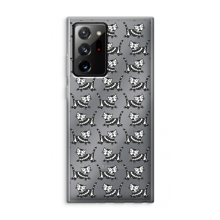 Zwarte poes: Samsung Galaxy Note 20 Ultra / Note 20 Ultra 5G Transparant Hoesje