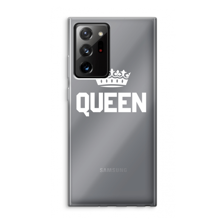 Queen zwart: Samsung Galaxy Note 20 Ultra / Note 20 Ultra 5G Transparant Hoesje
