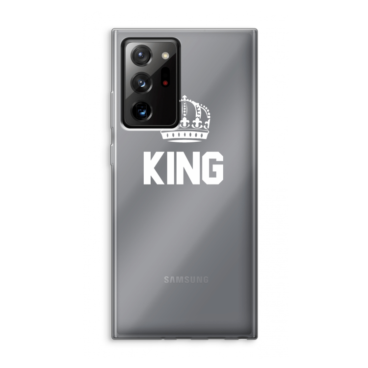 King zwart: Samsung Galaxy Note 20 Ultra / Note 20 Ultra 5G Transparant Hoesje