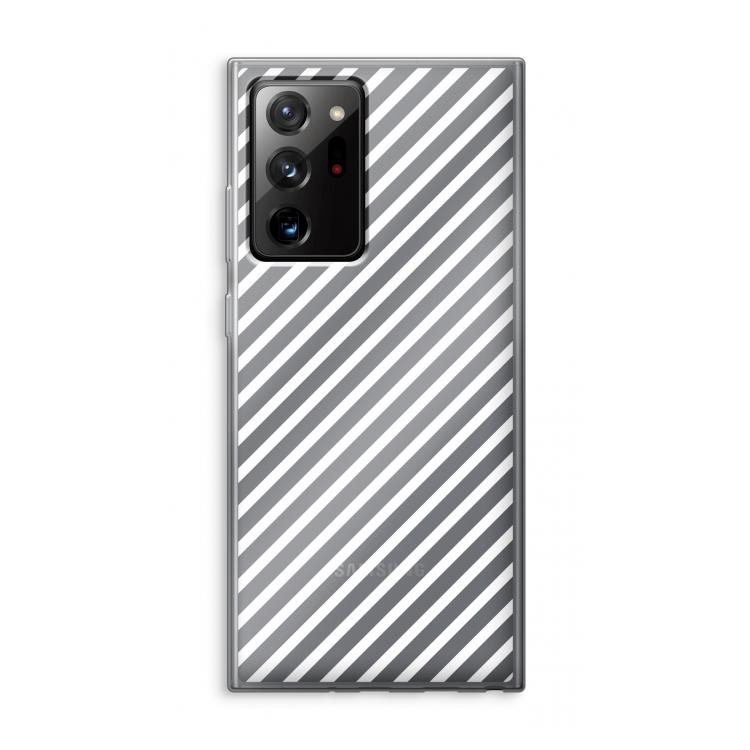 Strepen zwart-wit: Samsung Galaxy Note 20 Ultra / Note 20 Ultra 5G Transparant Hoesje