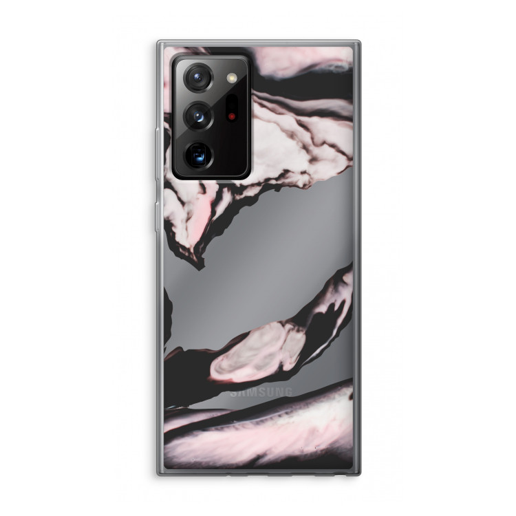 Roze stroom: Samsung Galaxy Note 20 Ultra / Note 20 Ultra 5G Transparant Hoesje