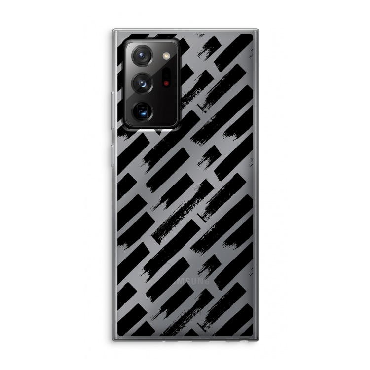 Zwarte vegen: Samsung Galaxy Note 20 Ultra / Note 20 Ultra 5G Transparant Hoesje