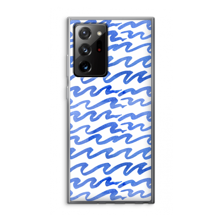 Blauwe golven: Samsung Galaxy Note 20 Ultra / Note 20 Ultra 5G Transparant Hoesje