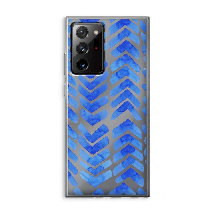 Blauwe pijlen: Samsung Galaxy Note 20 Ultra / Note 20 Ultra 5G Transparant Hoesje