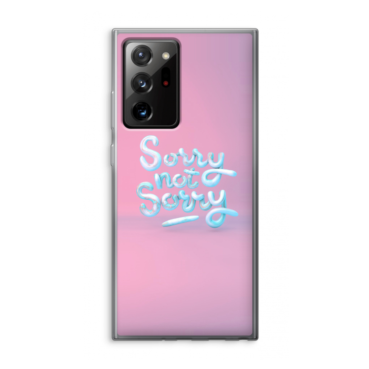 Sorry not sorry: Samsung Galaxy Note 20 Ultra / Note 20 Ultra 5G Transparant Hoesje