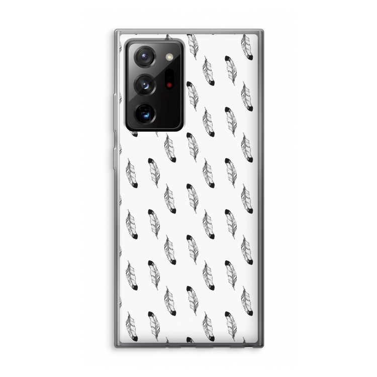Pluimen: Samsung Galaxy Note 20 Ultra / Note 20 Ultra 5G Transparant Hoesje