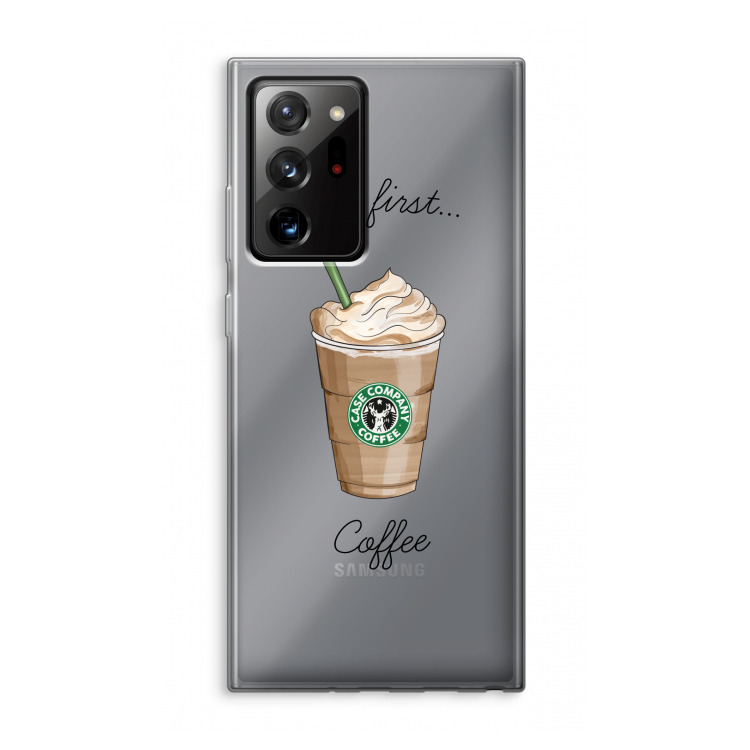 But first coffee: Samsung Galaxy Note 20 Ultra / Note 20 Ultra 5G Transparant Hoesje