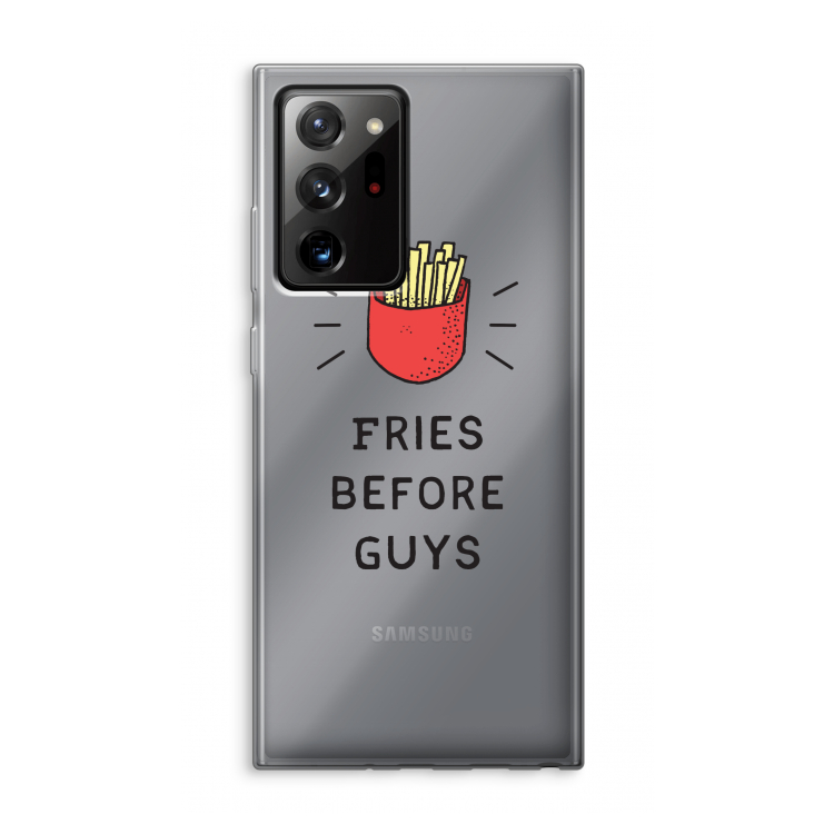 Fries before guys: Samsung Galaxy Note 20 Ultra / Note 20 Ultra 5G Transparant Hoesje