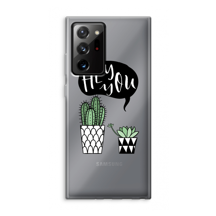Hey you cactus: Samsung Galaxy Note 20 Ultra / Note 20 Ultra 5G Transparant Hoesje