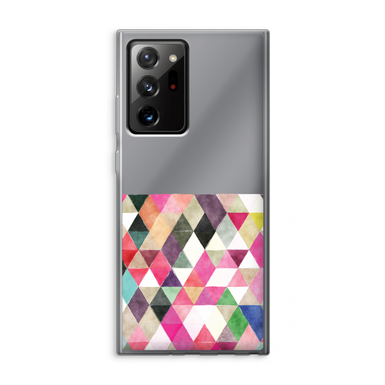Gekleurde driehoekjes: Samsung Galaxy Note 20 Ultra / Note 20 Ultra 5G Transparant Hoesje