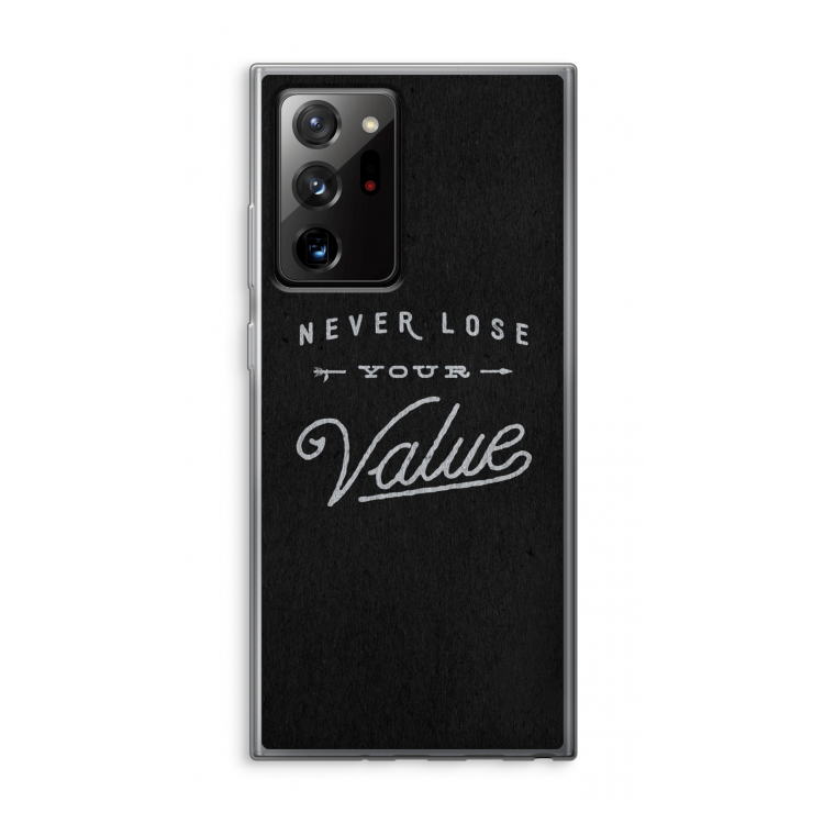 Never lose your value: Samsung Galaxy Note 20 Ultra / Note 20 Ultra 5G Transparant Hoesje