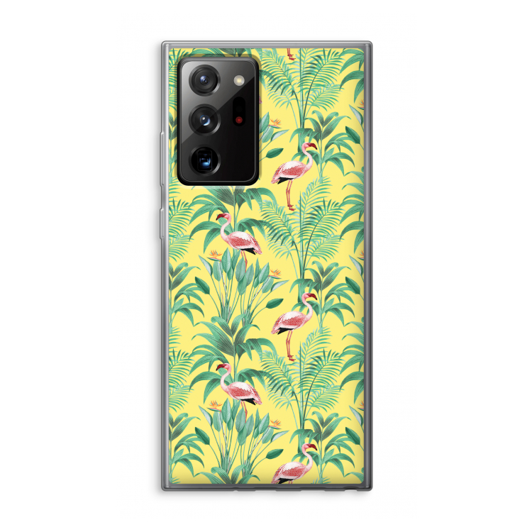 Flamingo party: Samsung Galaxy Note 20 Ultra / Note 20 Ultra 5G Transparant Hoesje
