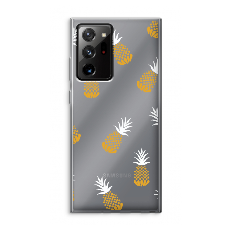 Ananasjes: Samsung Galaxy Note 20 Ultra / Note 20 Ultra 5G Transparant Hoesje