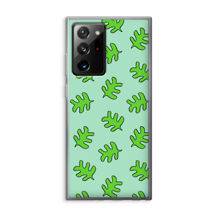Groene blaadjes: Samsung Galaxy Note 20 Ultra / Note 20 Ultra 5G Transparant Hoesje