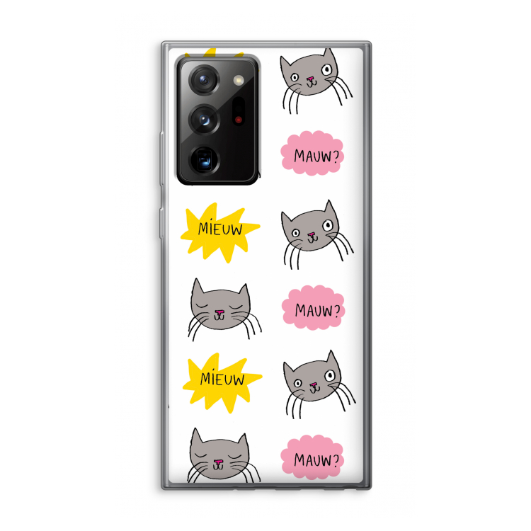 Meow: Samsung Galaxy Note 20 Ultra / Note 20 Ultra 5G Transparant Hoesje