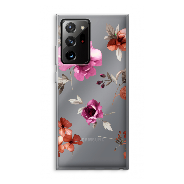 Geschilderde bloemen: Samsung Galaxy Note 20 Ultra / Note 20 Ultra 5G Transparant Hoesje
