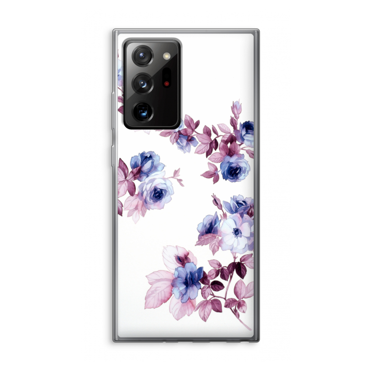 Waterverf bloemen: Samsung Galaxy Note 20 Ultra / Note 20 Ultra 5G Transparant Hoesje
