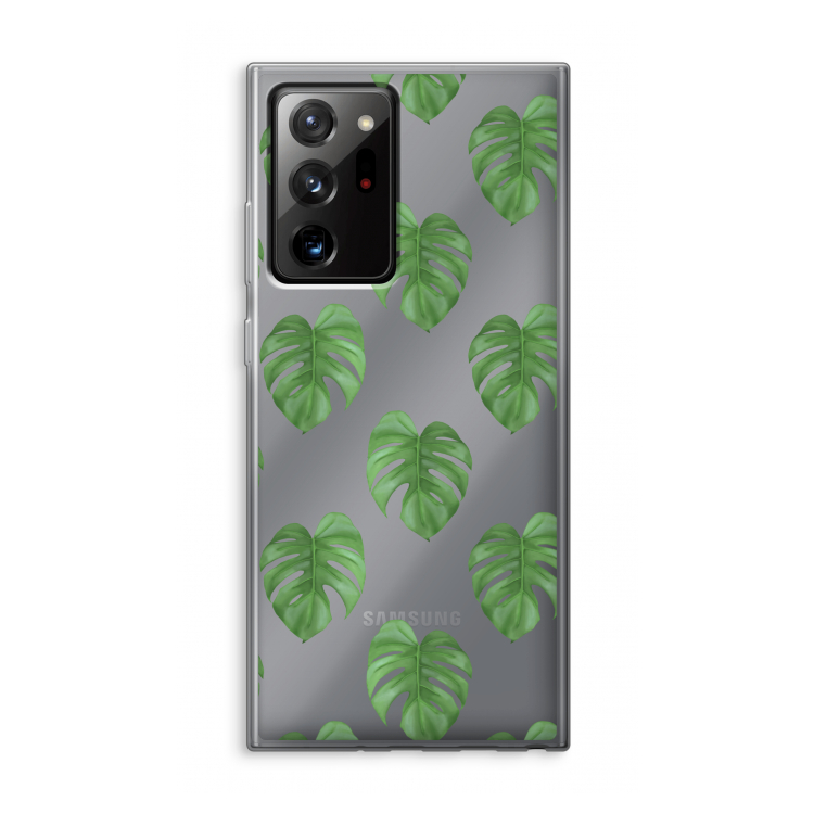 Monstera leaves: Samsung Galaxy Note 20 Ultra / Note 20 Ultra 5G Transparant Hoesje