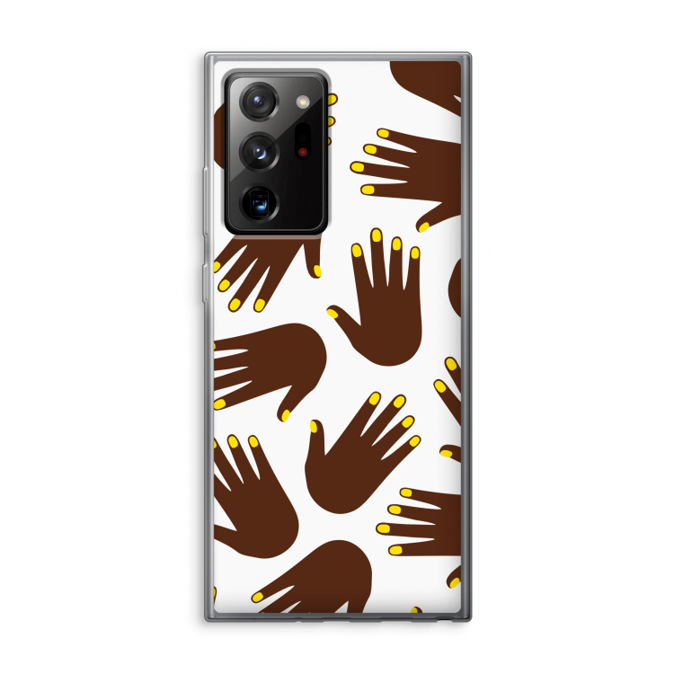 Hands dark: Samsung Galaxy Note 20 Ultra / Note 20 Ultra 5G Transparant Hoesje