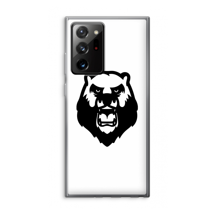 Angry Bear (white): Samsung Galaxy Note 20 Ultra / Note 20 Ultra 5G Transparant Hoesje