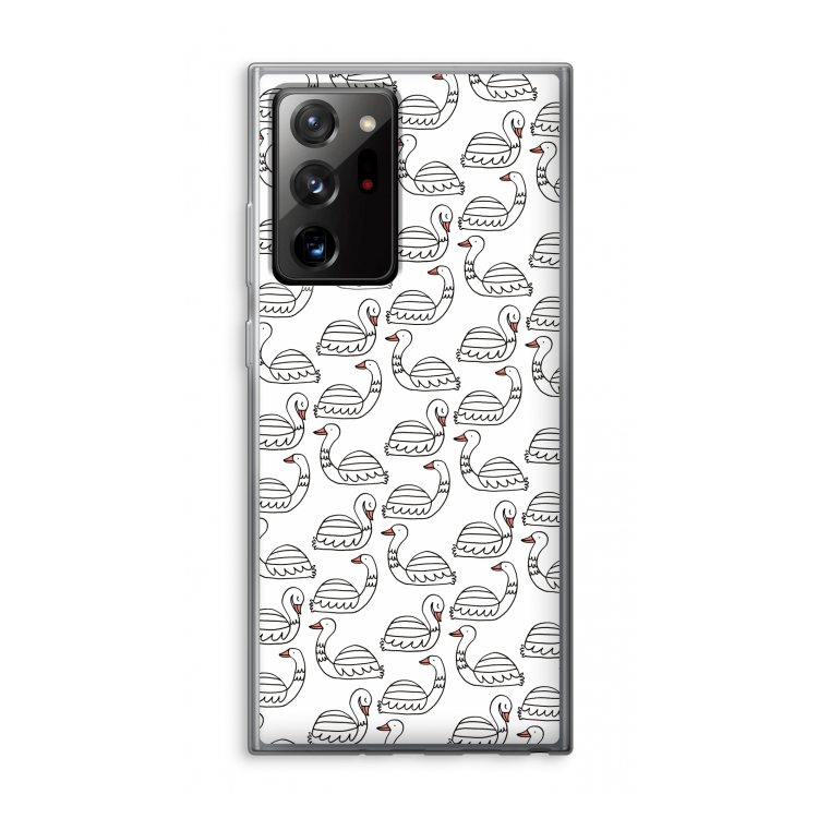 Zwanen: Samsung Galaxy Note 20 Ultra / Note 20 Ultra 5G Transparant Hoesje
