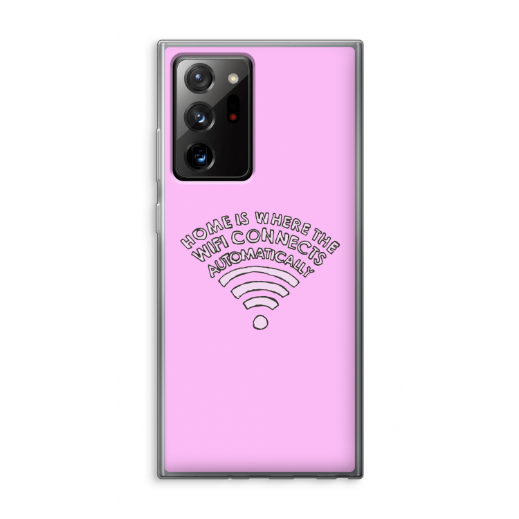Home Is Where The Wifi Is: Samsung Galaxy Note 20 Ultra / Note 20 Ultra 5G Transparant Hoesje