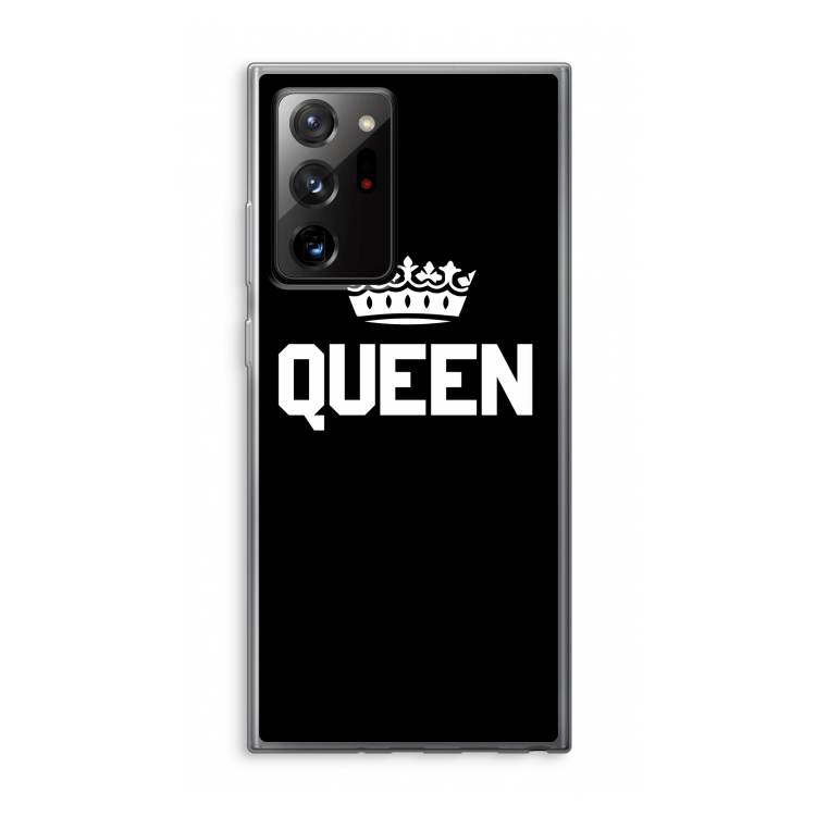Queen zwart: Samsung Galaxy Note 20 Ultra / Note 20 Ultra 5G Transparant Hoesje