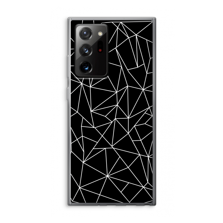 Geometrische lijnen wit: Samsung Galaxy Note 20 Ultra / Note 20 Ultra 5G Transparant Hoesje