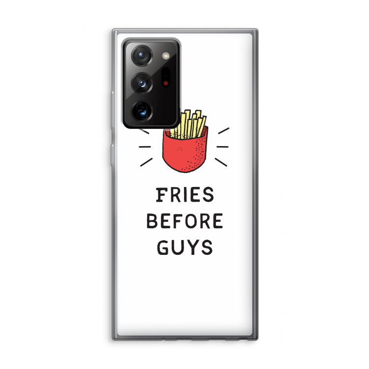 Fries before guys: Samsung Galaxy Note 20 Ultra / Note 20 Ultra 5G Transparant Hoesje