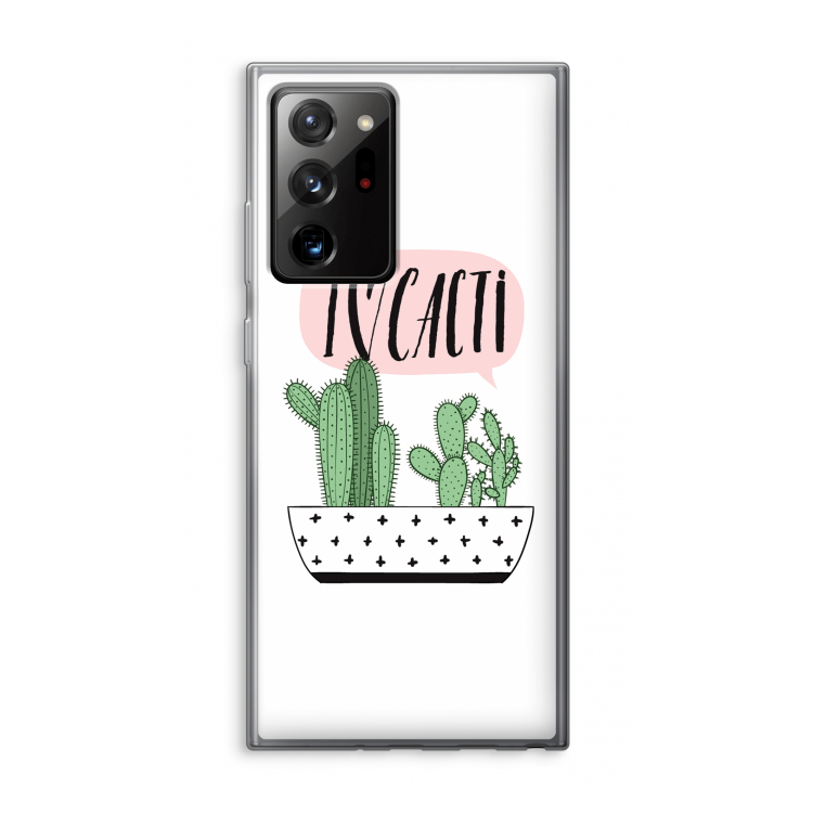 I love cacti: Samsung Galaxy Note 20 Ultra / Note 20 Ultra 5G Transparant Hoesje