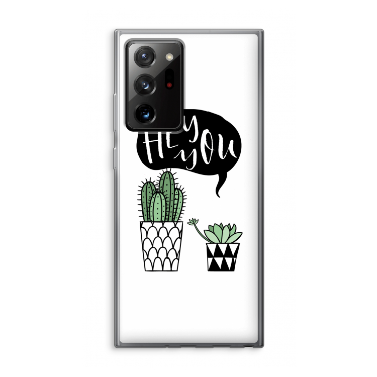 Hey you cactus: Samsung Galaxy Note 20 Ultra / Note 20 Ultra 5G Transparant Hoesje