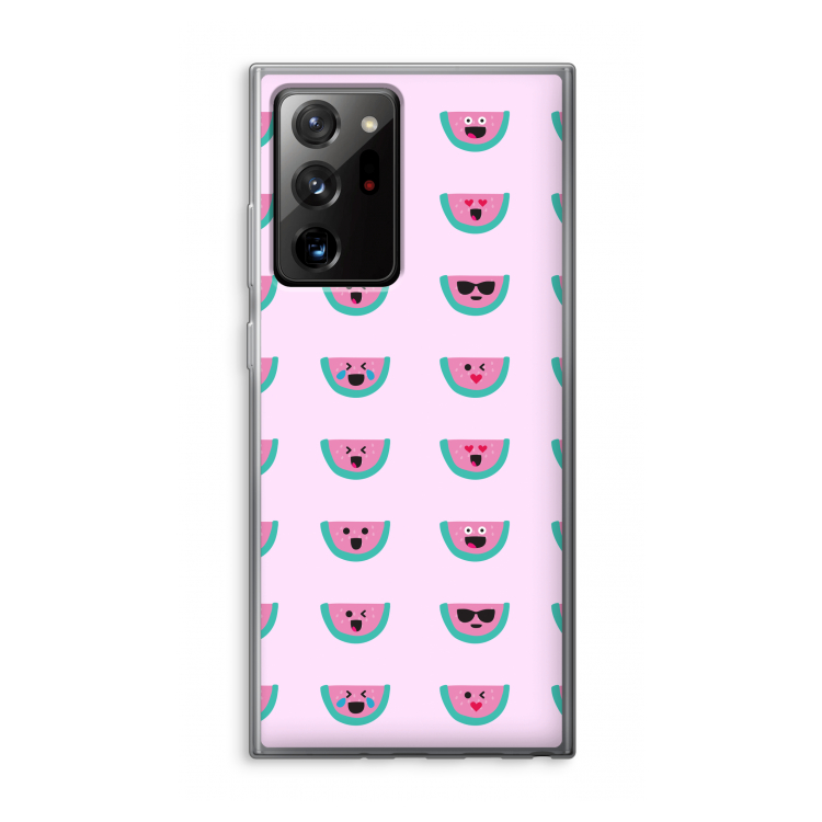 Smiley watermeloenprint: Samsung Galaxy Note 20 Ultra / Note 20 Ultra 5G Transparant Hoesje