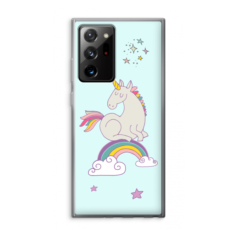 Regenboog eenhoorn: Samsung Galaxy Note 20 Ultra / Note 20 Ultra 5G Transparant Hoesje