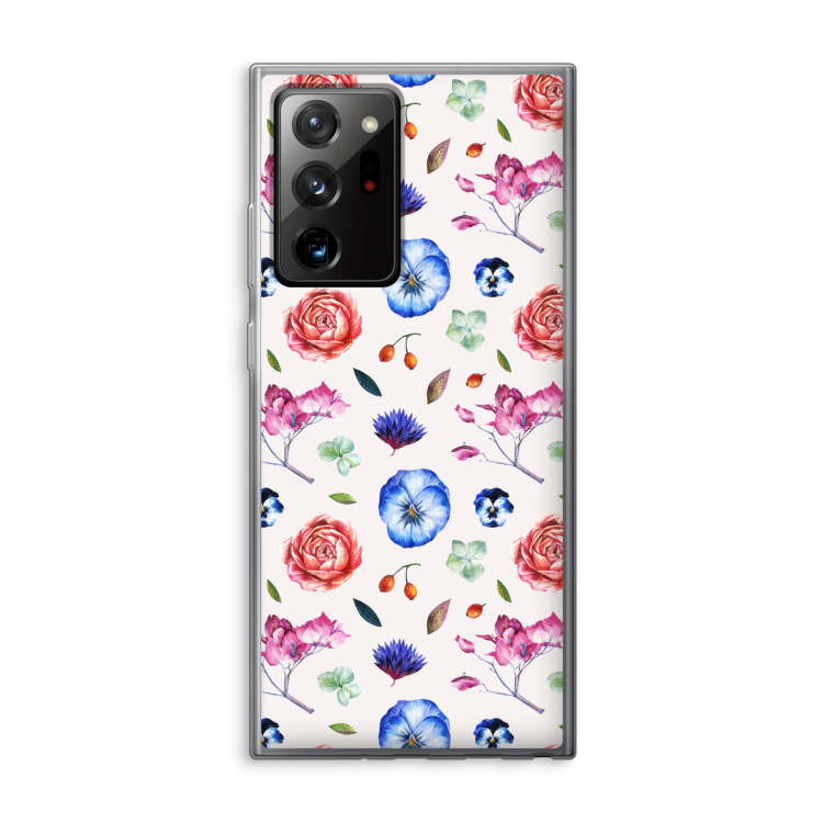 Bloemetjes: Samsung Galaxy Note 20 Ultra / Note 20 Ultra 5G Transparant Hoesje